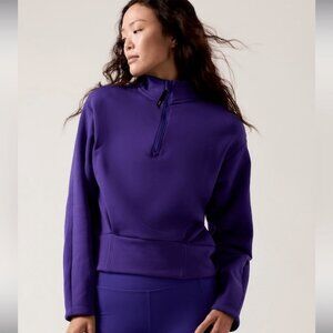 Athleta Altitude‎ Polartec Purple Half Zip Pullover Sweatshirt XS